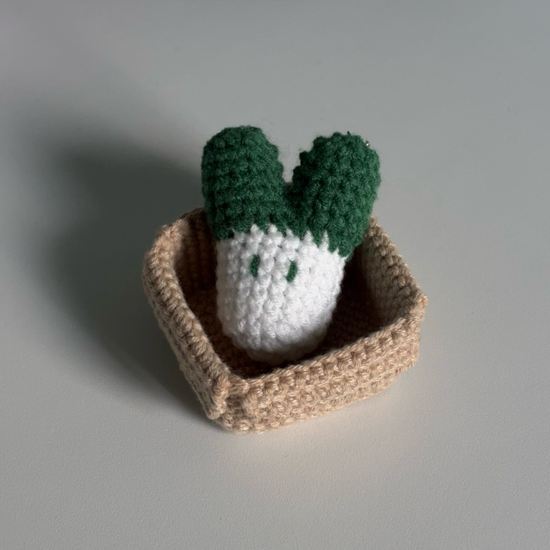 🧅GREEN ONION KEYCHAIN พวงกุญแจต้นหอมไหมพรม