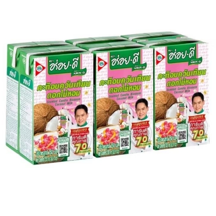 (แพ็ค×6)อร่อยดี กะทิอบควันเทียน 250 มล.