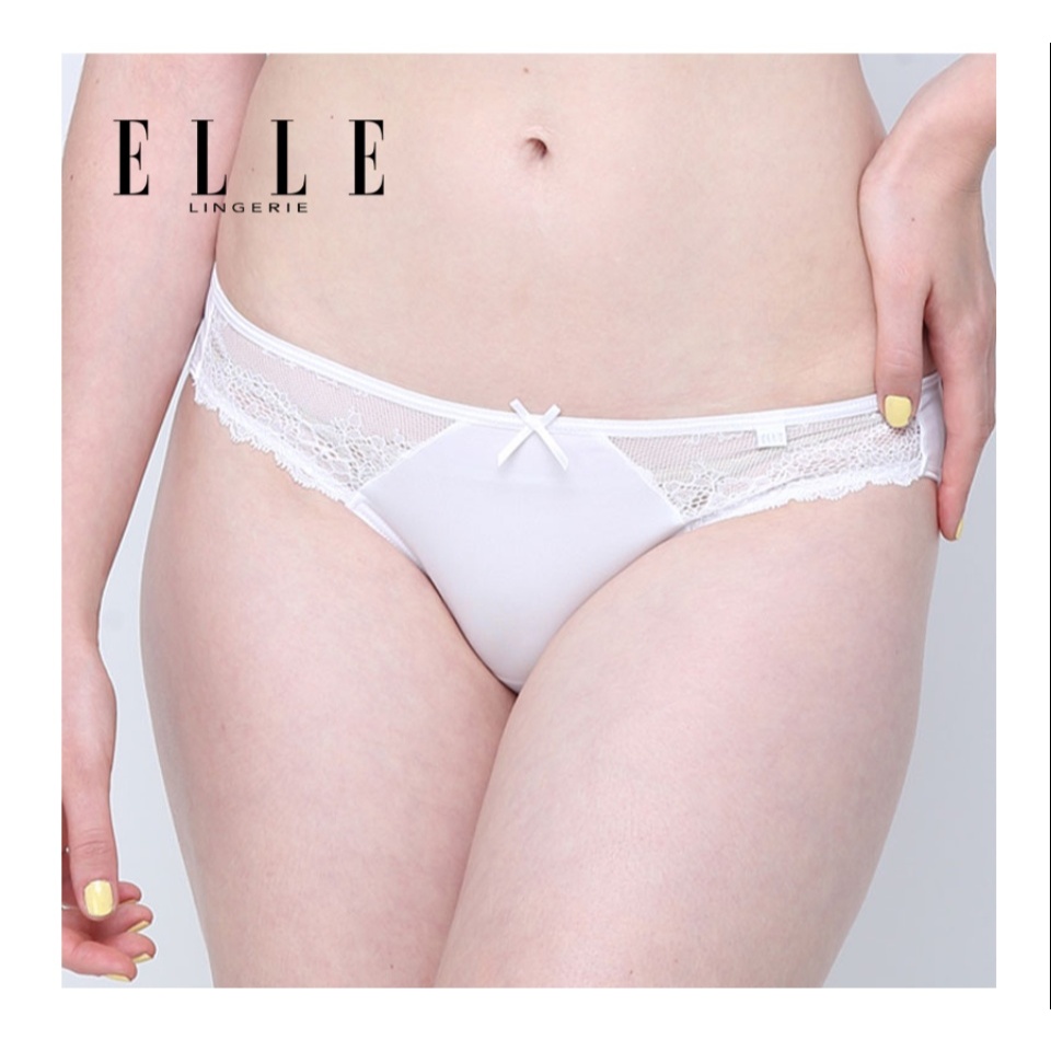ELLE Lingerie BIKINI LOWRISE PANTY กางเกงในรูปแบบ Bikini แต่งผ้าลูกไม้ - LU2783
