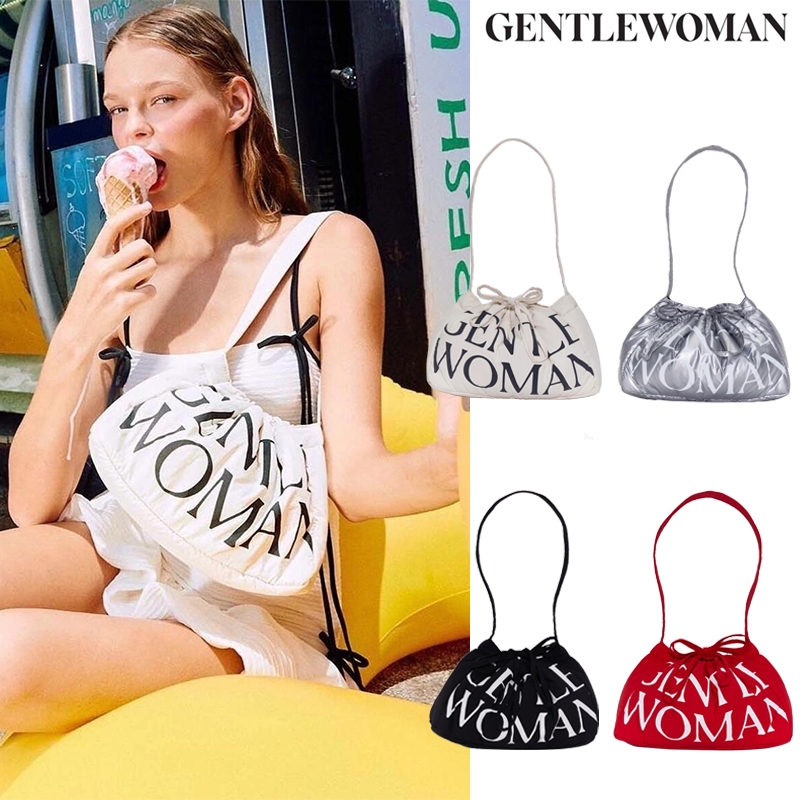 แท้100% พร้อมส่ง Gentlewoman Dumpling Bag กระเป๋าเกี๊ยว drawstring bag Crossbody กระเป๋าผ้า gentlewomen กระเป๋า