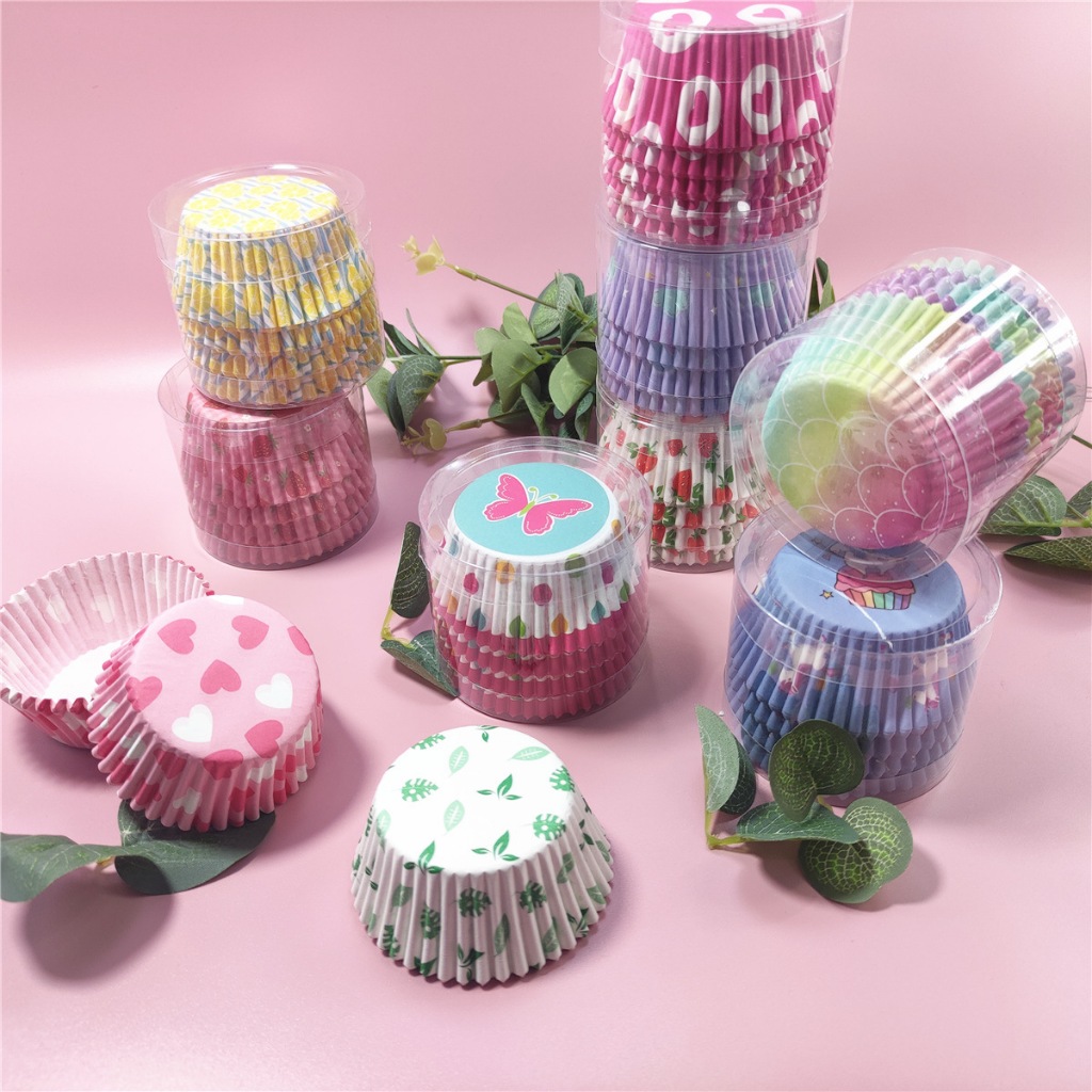 ลายพิเศษ ถ้วยกระดาษจีบ 3219 แพ็คละ 100 ใบ ฐาน 5 ซม. พร้อมส่ง