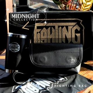 [ FIGHTING ] MIDNIGHT กระเป๋าสะพายข้าง 9" หนังหุ้มคาร์บอน 3D ( แม่เหล็ก )