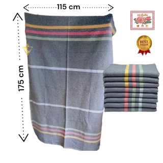 ผ้าห่มสีเทา SIZE 115x175 ซม. ตราโบตั๋น สำหรับ ห่มนอน รองรีด รองกระจก พรมเช็ดเท้า บริจาค กันกระแทก รองเครื่องจักร มี COD