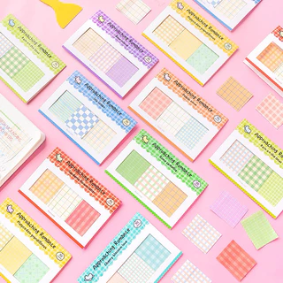 <พร้อมส่ง> โน๊ตกาวกระดาษ 90แผ่น 💖 Approching Romance 🪷 3แถบ 8โทนสี โพอิท เครื่องเขียน กระดาษโน๊ต เมมโม memo สก็อต