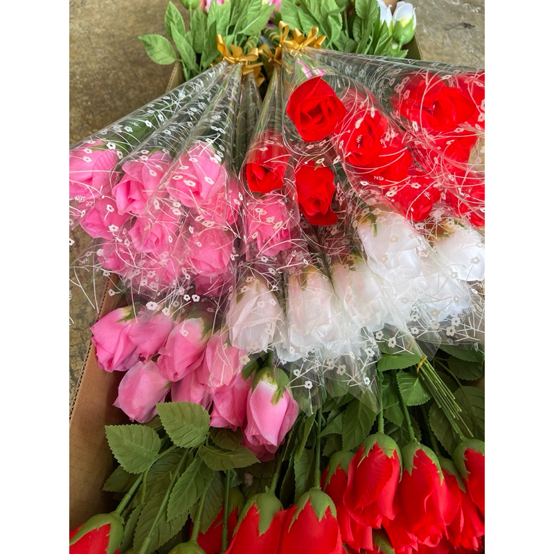 กุหลาบวาเลนไทน์ ปัจฉิม 1โหล 12 ดอก ยาว45cm