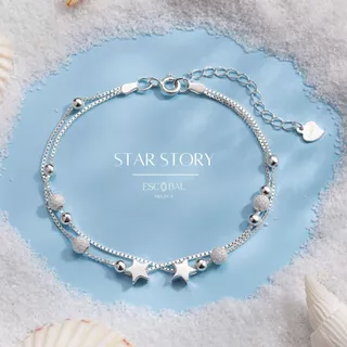 ESCOBAL กําไลเงิน Star Story สร้อยข้อมือเงินแท้ กําไรเงิน กําไลข้อมือผู้หญิง ข้อมือเงิน วาเลนไทน์