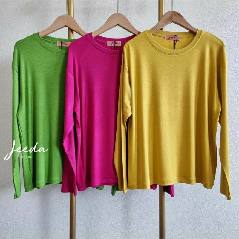New เสื้อคอกลมแขนยาวผ้า​ Soft​ Korea 89790 รูปที่ 7