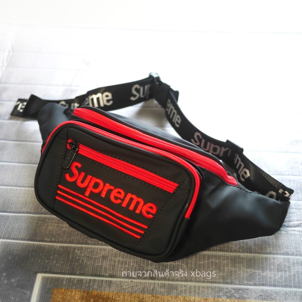 SP15152 waistpouch คาดเอว/คาดอก หนังด้าน กันน้ำ ปักโลโก้ด้านหน้าใหญ่ๆ สายทอโลโก้ ราคา ถูกที่สุด ดีลบีเคเค แกลเลอรีภาพที่ 2