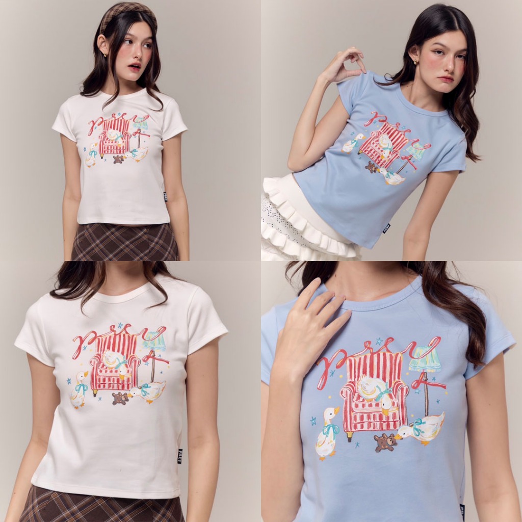 prey เสื้อยืดคอกลม cozy duck babytee