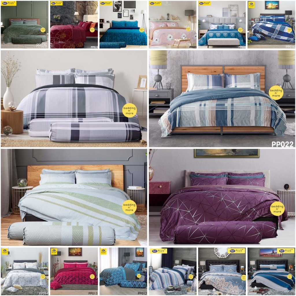 Satin Plus ผ้าปูที่นอน (ไม่รวมผ้านวม) 3.5 5 6 ฟุต สูง 13 นิ้ว  PP003 PP005 PP011 PP012 PP028 PP022 P