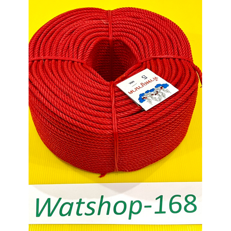 เชือกไนล่อน สีแดง เกรดA (ยกม้วน ยาว 320 เมตร)ทนแดด ทนน้ำ ใช้งานทนทาน 4,5,6,7 มิล - รูปที่ 6