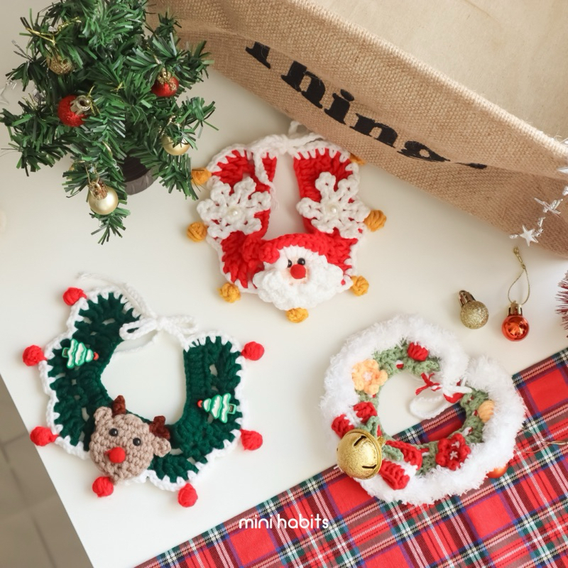[ พร้อมส่ง] ปลอกคอสำหรับสัตว์เลี้ยง Christmas Series Collar ปลอกคอคริสต์มาสแมว หมา