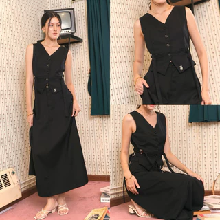 Swana.ss - Lullaby vest set XS-2XL 🤎🤎 เซตกั้กรูดข้าง + กระโปรงยาว
