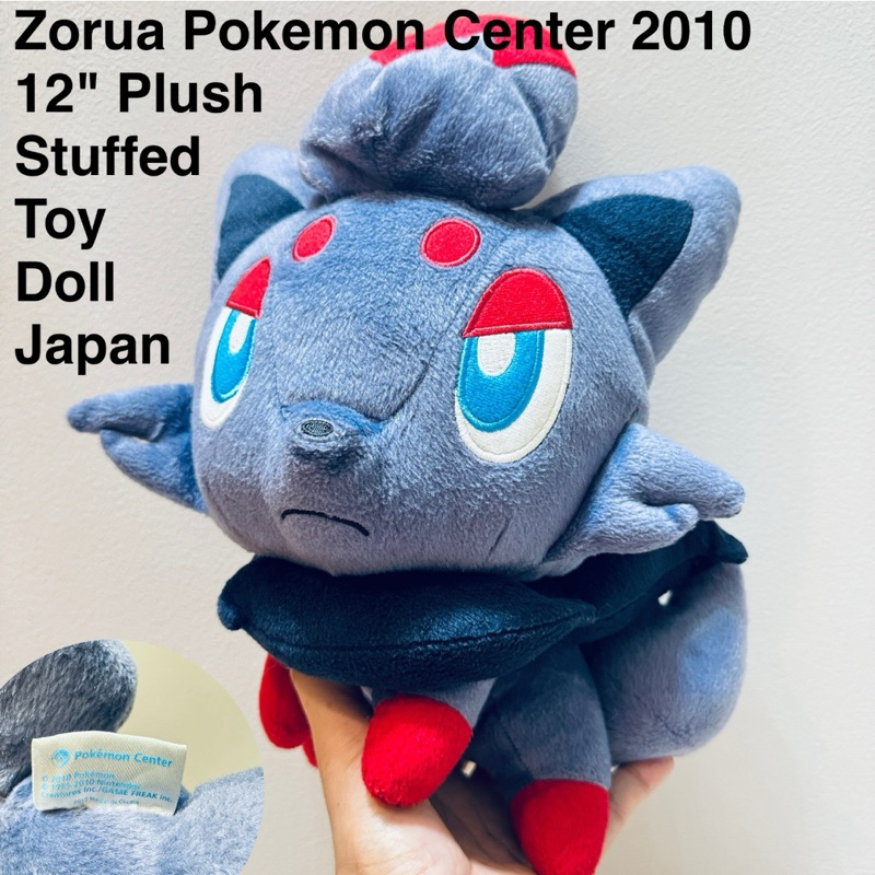 ตุ๊กตา โปเกม่อน หายาก Zorua Pokemon Center 2010  12" Plush  Stuffed  Toy  Doll  Japan 12/67