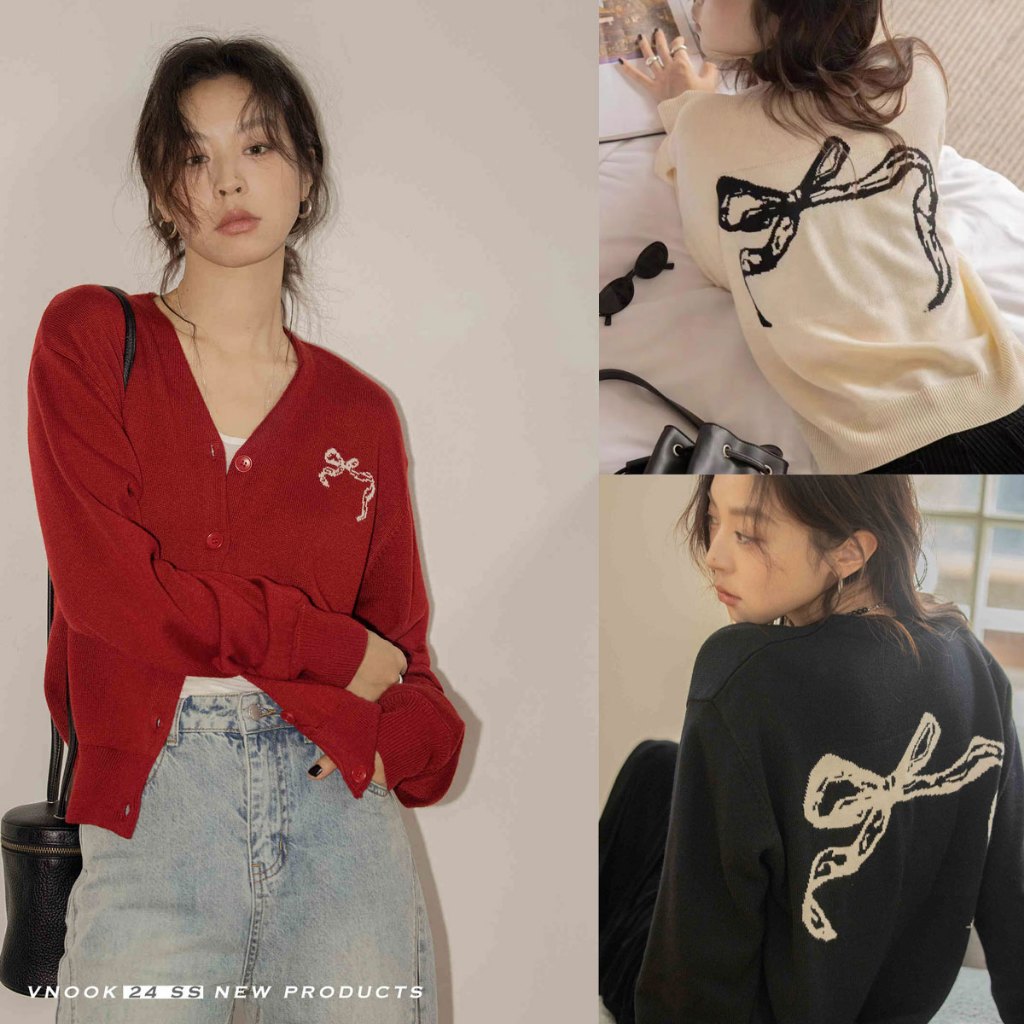 Dahong Z050 เสื้อคาร์ดิแกนกันหนาว คอวี ผ้าถัก ทรงหลวม เข้ากับทุกการแต่งกาย สําหรับผู้หญิง
