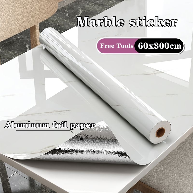 Cute Kitchen sticker  สติ๊กเกอร์ ผนัง หินอ่อน สติ๊กเกอร์ครัวกันน้ำมัน กันไฟ และกันน้ำ 60*3ม PVC