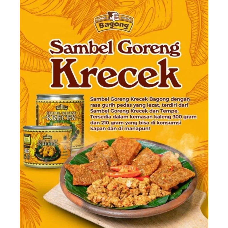 Indonesia Sambal Chilli Goreng Krecek Bagong Yu Djum ,300 gram