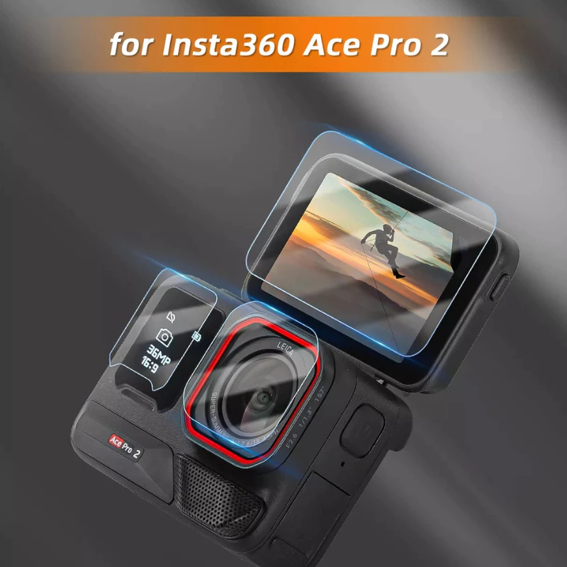 Telesin Insta360 Ace Pro 2 ฟิล์มกระจกกันรอย Tempered Film Kit thumbnail 3