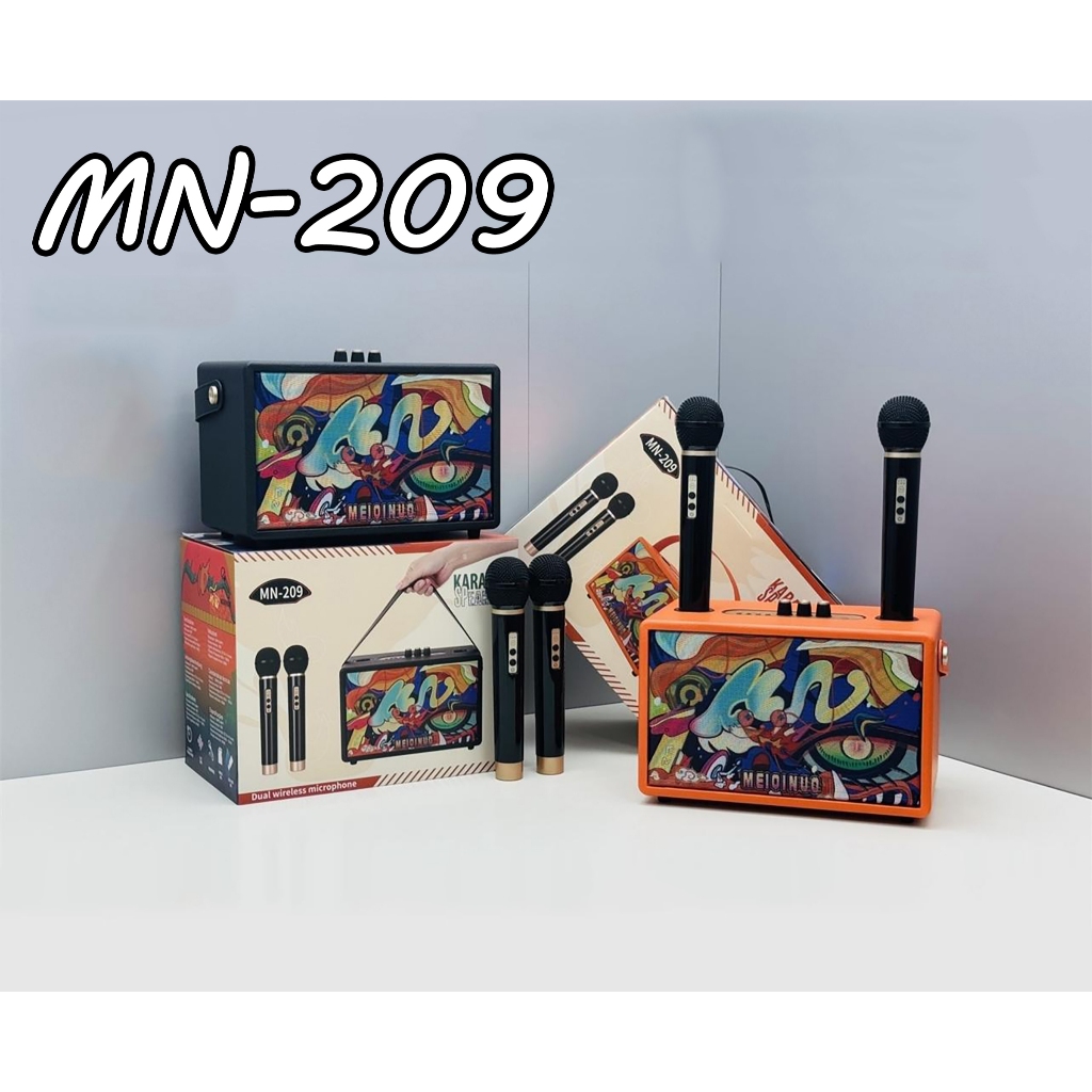 ลำโพงบลูทูธเบสหนัก รุ่น MN-209 ลายน่ารัก ลำโพงบลูทูธ พกพา ลำโพงบลูทูธเบสหนัก ลำโพงคอมพิวเตอร์ ไมโครโฟน 2 ตัว