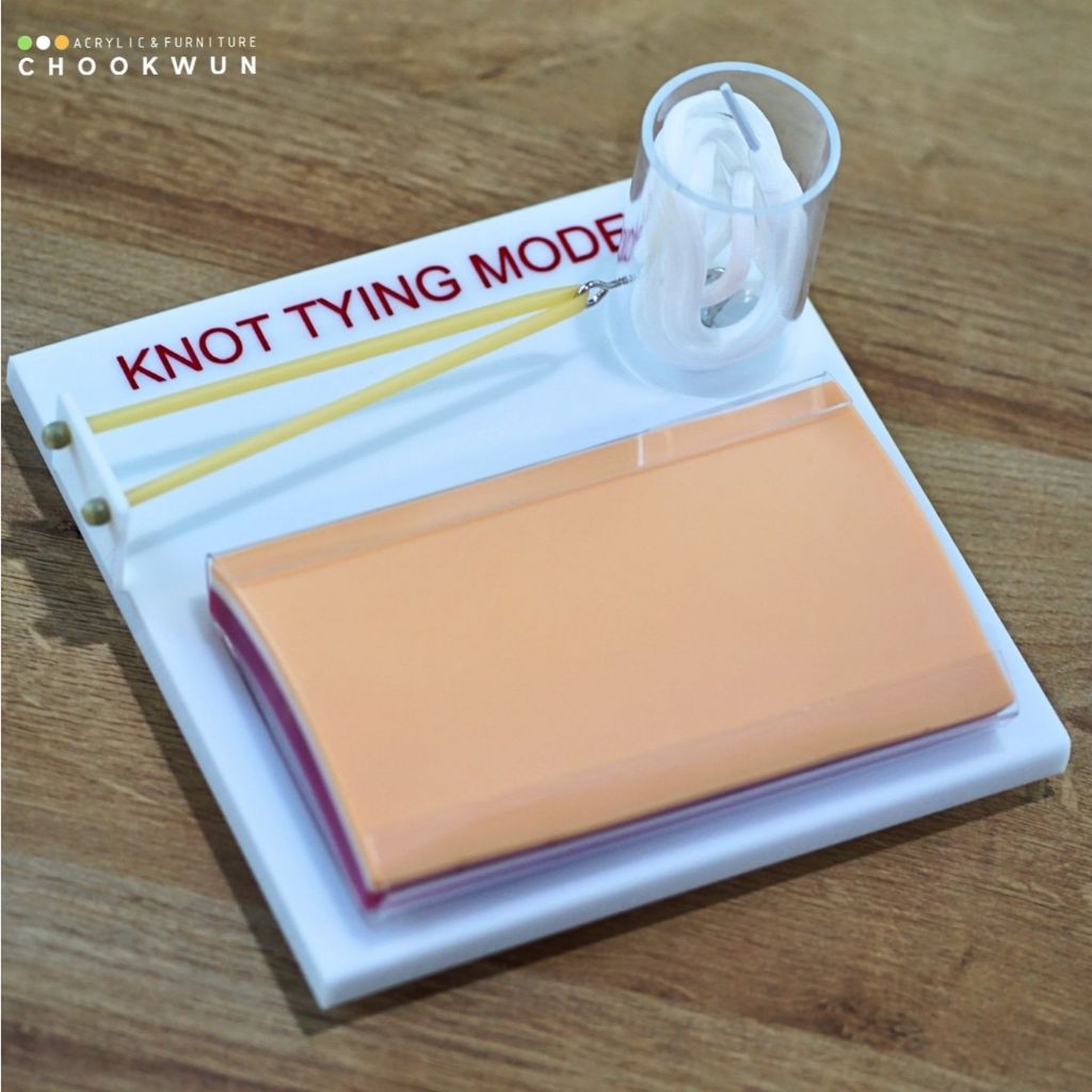Knot Tying Model ตัวฝึกผูกปมไหมเย็บ พร้อมหนังเทียมฝึกเย็บ