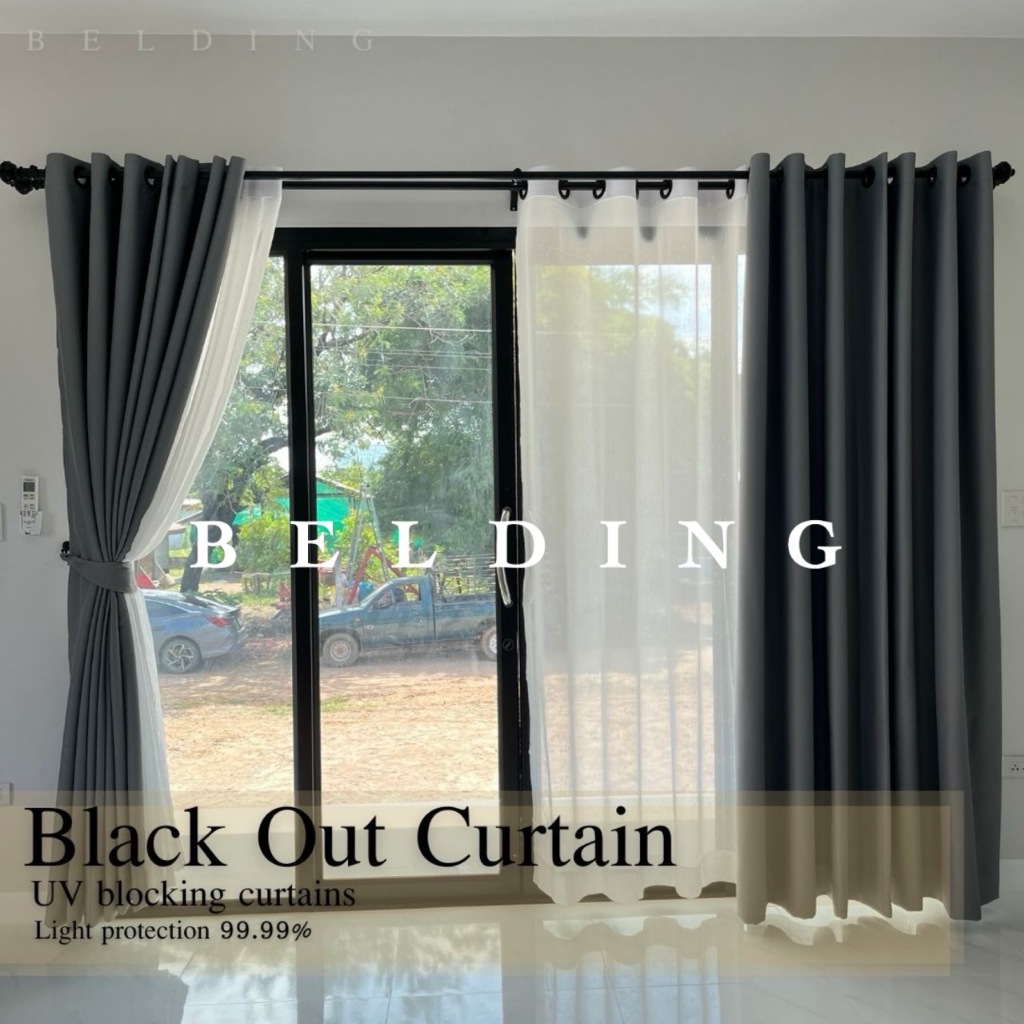 ม่านตาไก่2ชั้นหน้าต่าง/ประตู 2 layer curtains ผ้าม่าน2ชั้น เเต่งบ้านหรูด้วยม่าน2ชั้น – โปรปัง