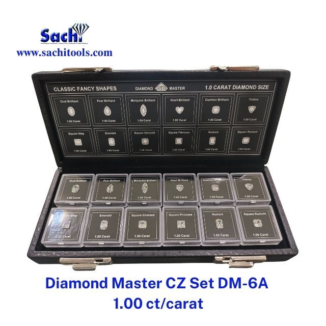 Diamond Master CZ Set 1ct , 2ct , 3ct  ตัวอย่างขนาดเพชร  sachitools