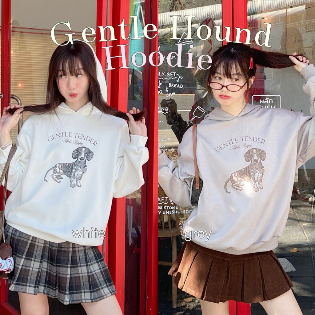 Choosedress A7159 Gentle Hound Hoodie เสื้อสเวตเตอร์ เสื้อฮู้ดสกรีนลาย