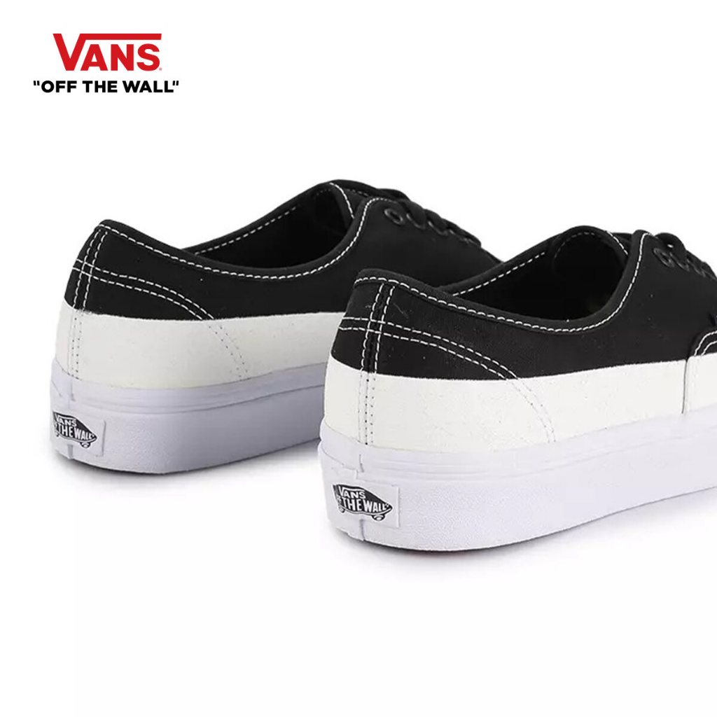 VANS AUTHENTIC - SOLE DIP BLACK/WHITE รองเท้า รองเท้าผ้าใบ ผู้ชาย ผู้หญิง
