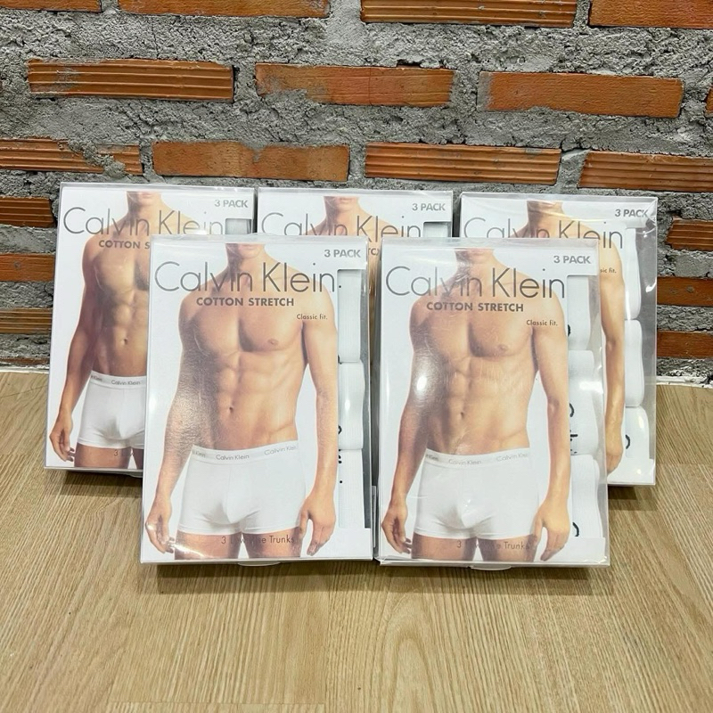 [1กล่อง=3ตัว ดำ เทา ขาว] กางเกงชั้นในผู้ชาย ของแท้ ทรง low rise trunk สินค้าพร้อมส่ง