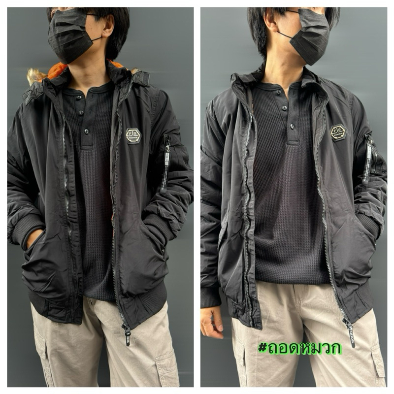 [FMC2สินค้าใหม่ ลดรับลมหนาว]เสื้อแจ็คเก็ต(หมวกถอดได้)หนานุ่ม