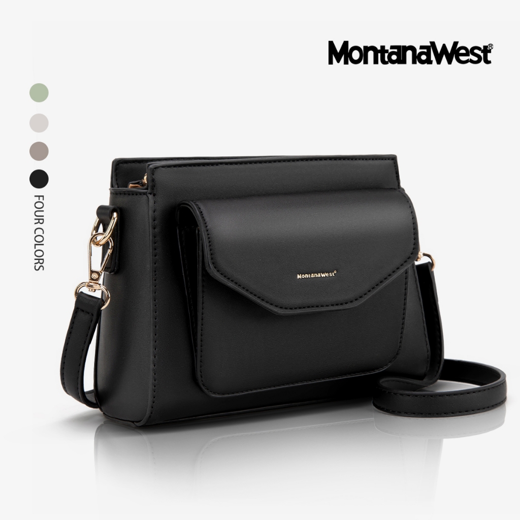 Montana West รุ่น Crossbody Bag กระเป๋าสะพายข้าง กระเป๋าสะพายไหล่ สำหรับผู้หญิง ทรงเหลี่ยม หนัง PU