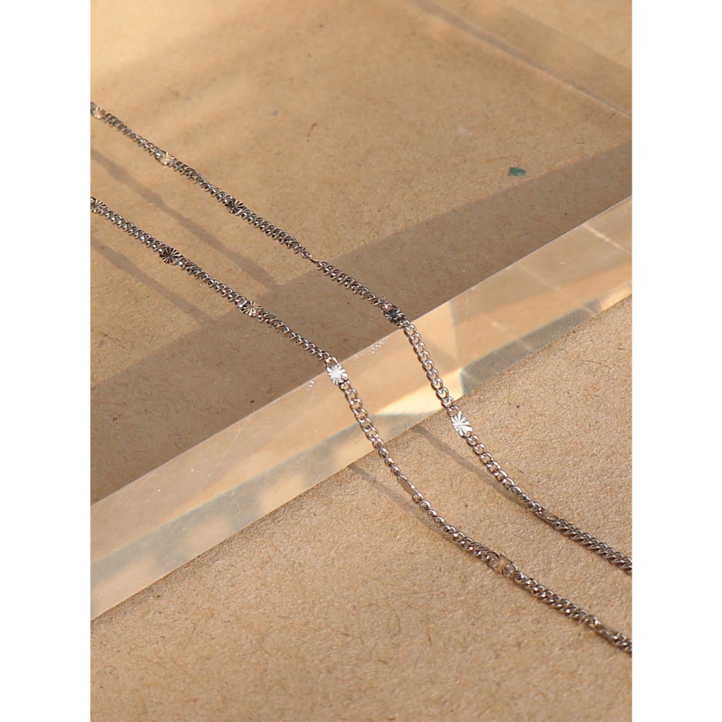 A.piece สร้อยแสตนเลส [stainless steel] Snowflake necklace