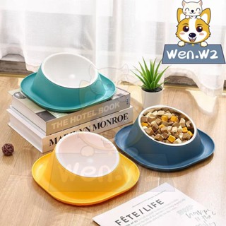 wen.W2 ชามสัตว์เลี้ยง 1 ชามป้องกันมดรั่วซึมออกแบบมาสำหรับสุน…