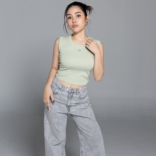 B&B CLOTHING - Relax Crop เสื้อกล้ามผู้หญิง งานปักโลโก้แบรนด…