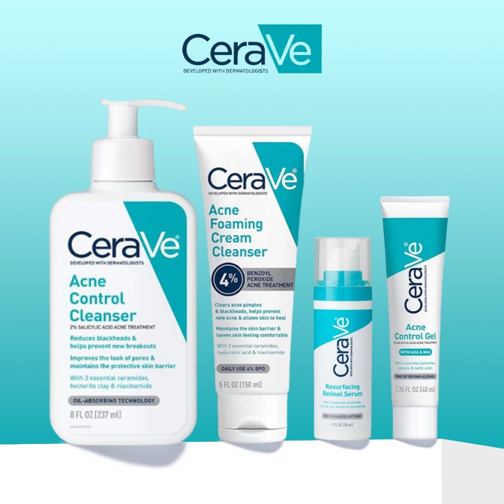 แท้ Cerave Acne Control Cleanser 237ml/Cerave Acne Foam Cleanser 150ml/CeraVe Acne Control Gel 40ml