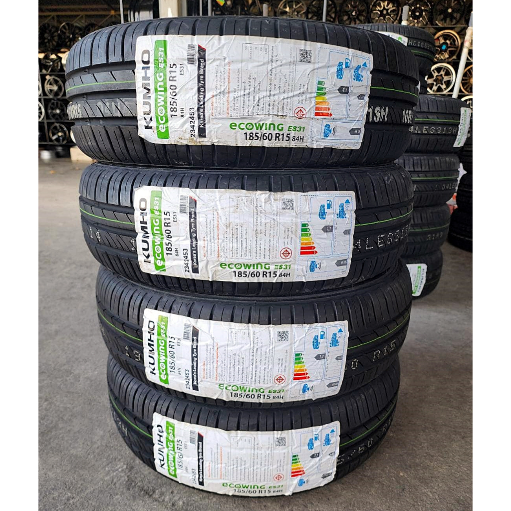 🔴 ยาง "#คัมโฮ" Kumho Ecowing ES31 185/60R15 *** ยางใหม่ ปี 24 ***