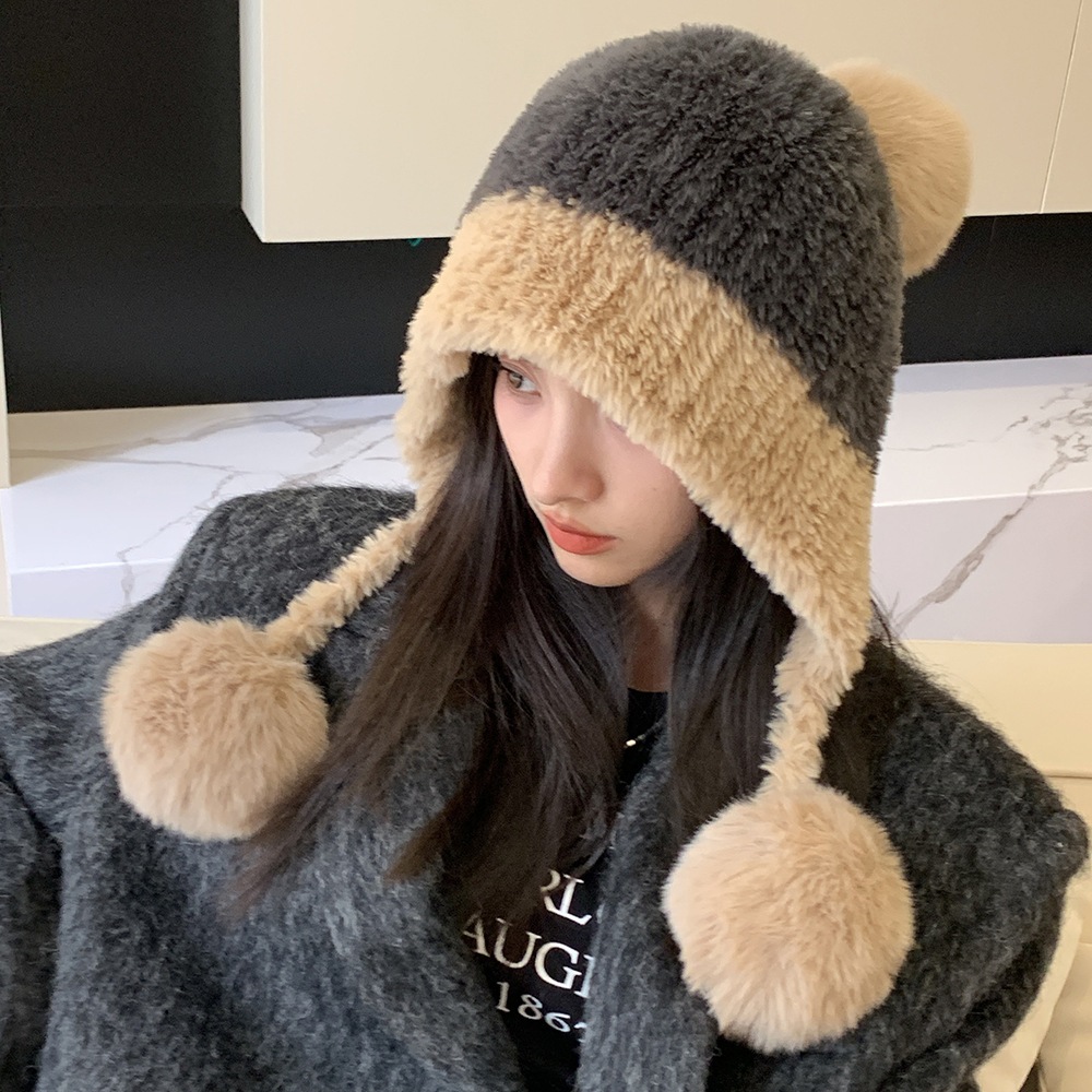 (พร้อมส่งในไทย)หมวกไหมพรมกันหนาวสไตล์เกาหลี สำหรับผู้หญิง - รูปที่ 3