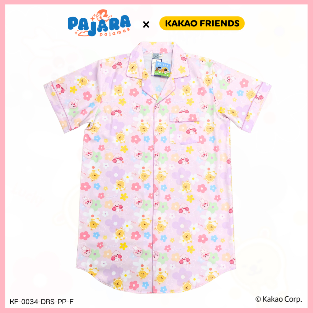 ชุดนอน Pajara Pajamas KF-0034 ลาย Apeach Daisy ลิขสิทธิ์แท้ Kakao Friends แบรนด์ PAJARA
