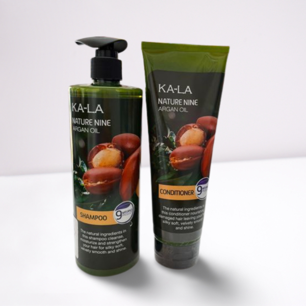 KA-LA กาล่า อาร์แกน ออยส์ แชมพู 490 ML / คอนดิชั่นเนอร์ 250 ML สีเขียวเข้ม ราคา 259 บาท พร้อมส่ง