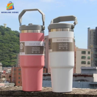 💥พร้อมส่ง💥แก้วเก็บความเย็น สแตนเลสแท้ รับประกันไอน้ำไม่เกาะแก้ว 890ml เก็บเย็น-ร้อนได้นาน