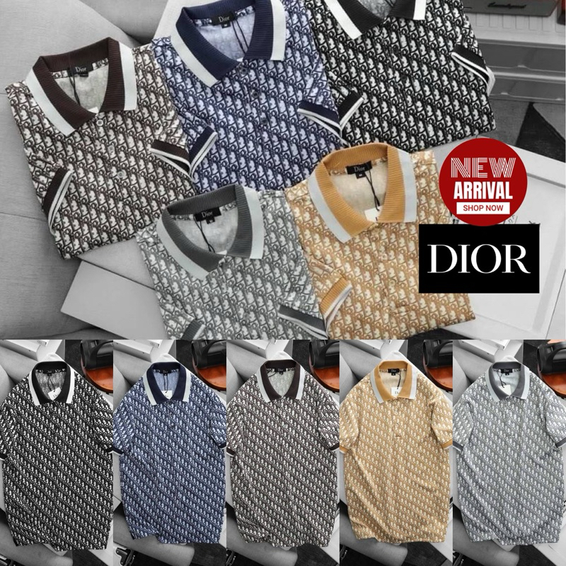 Dior Monogram Basic Polo Unisex 🏷️ เสื้อโปโลแขนสั้นคอปก cotton💯 พร้อมส่งจากไทย