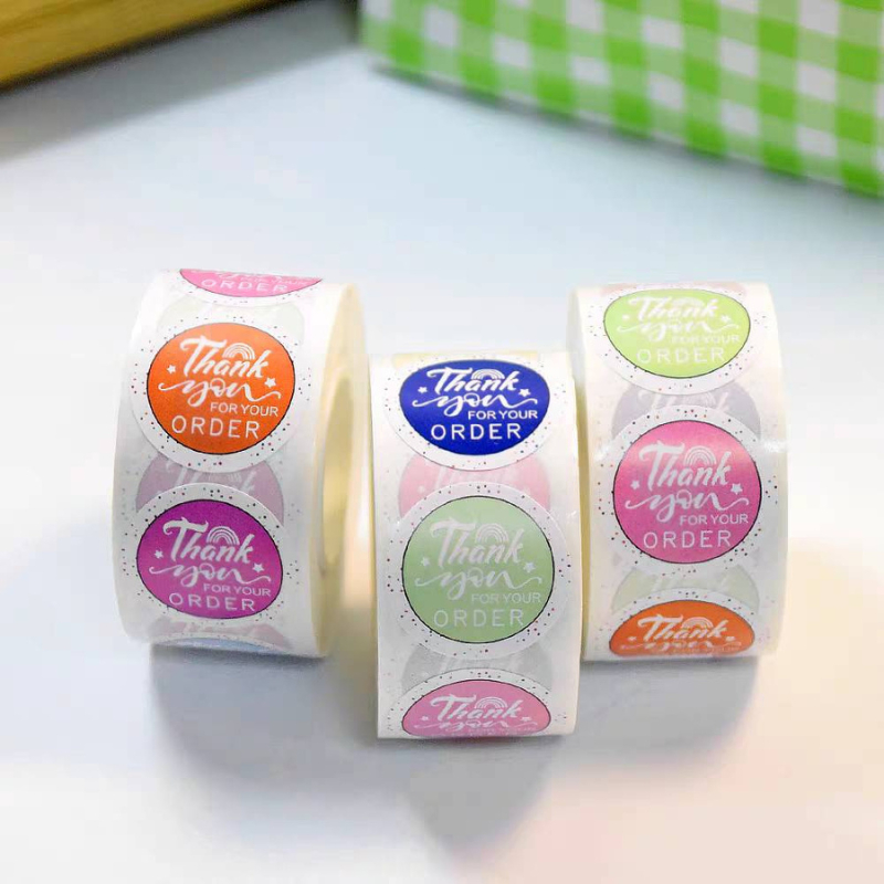 สติ๊กเกอร์ THANK YOU  สติ๊กเกอร์ลายน่ารัก 1 ม้วน/500 ดวง สินค้าพร้อมส่งนะคะ ราคา ถูกที่สุด ดีลบีเคเค แกลเลอรีภาพที่ 6