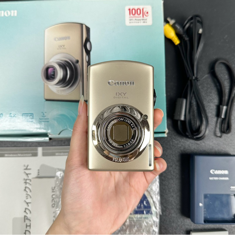 #พร้อมส่ง Canon ixy920is (สี GOLD/ทอง) ทำงานเต็มระบบ full box สภาพสวย