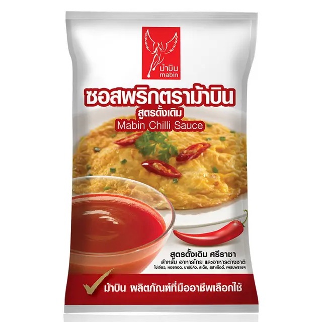 ซอสพริกตราม้าบิน ซอสพริกสูตรดั้งเดิม ขนาด 1000 ก.  MABIN Chili Sauce 1 kg