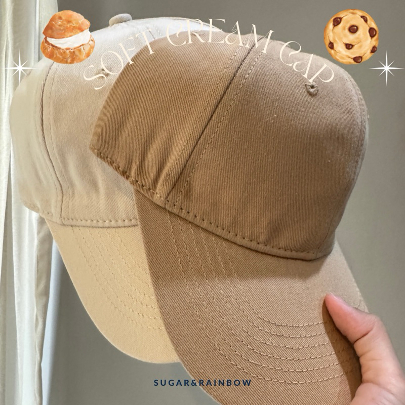 8สี🍦soft cream cap 🍪 หมวกแก๊ปมินิมอล งานดีน่ารักมาก ละมุนสุดๆ🤏must have ka - รูปที่ 2