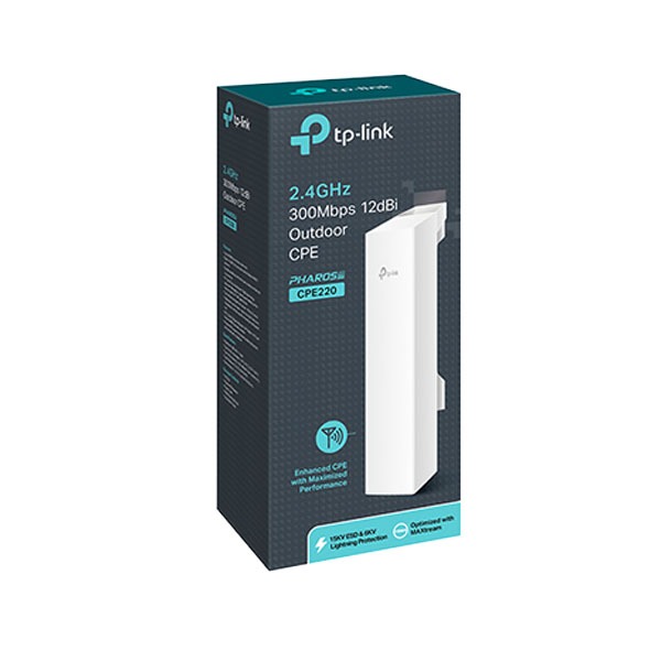 ประกัน 3 ปี TP-LINK CPE220 2.4GHz 300Mbps 12dBi Outdoor CPE ACCESS POINT อุปกรณ์เชื่อมต่อเครือข่ายระ