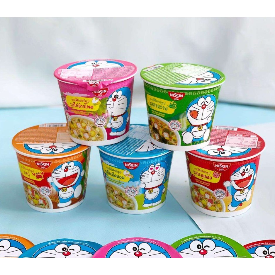 Nissin นิสชิน มินิคัพ บะหมี่กึ่งสำเร็จรูปเด็ก ลายโดเรมอน ขนาด 40g.