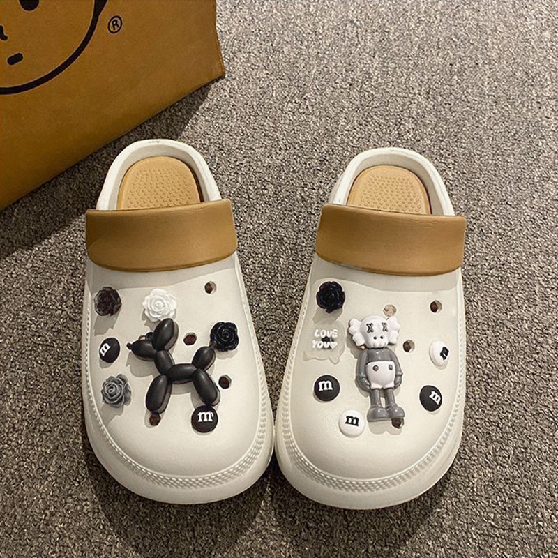 XWbrand ราคาคุ้ม รองเท้าแตะแฟชั่น ทรงหัวโตดีไซน์สำหรับสาวๆ ใส่ดี นิ่ม เบา สีเรียบๆน่ารัก แถมฟรีตัวติด 1 ชุด