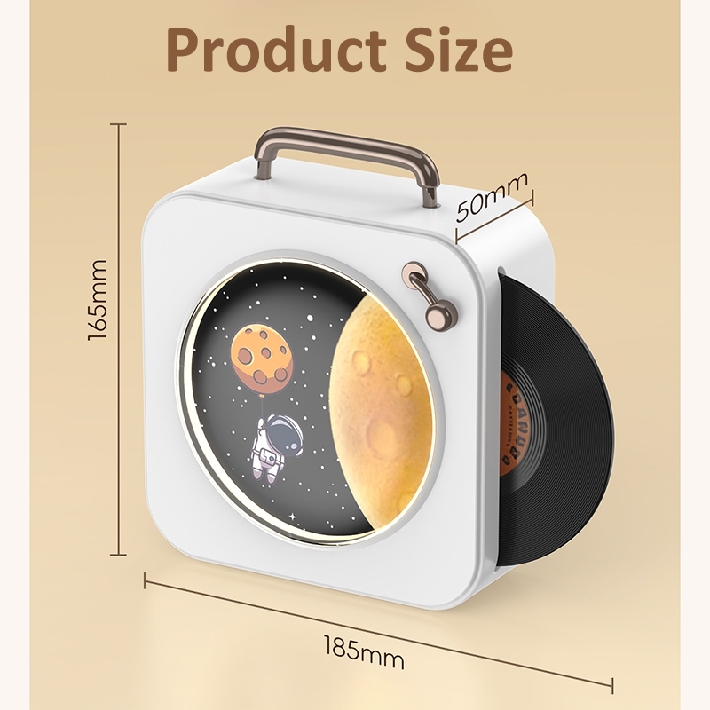 【จัดส่งฟรี】SUNATUR DZ-010 ลำโพงไร้สายบลูทูธ,เครื่องเล่นเพลงไวนิลขนาดเล็ก,ชาร์จ USB โคมไฟข้างเตียงพร้อมลำโพงสมาร์ทบลูทูธ