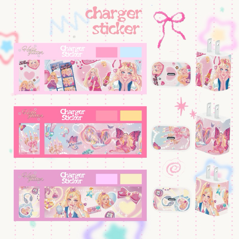 Charger Sticker  สติกเกอร์ติดหัวชาร์จ PVC ♡by helloxglitter ราคา ถูกที่สุด ดีลบีเคเค แกลเลอรีภาพที่ 2